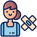 Icon of nurse and bandaid